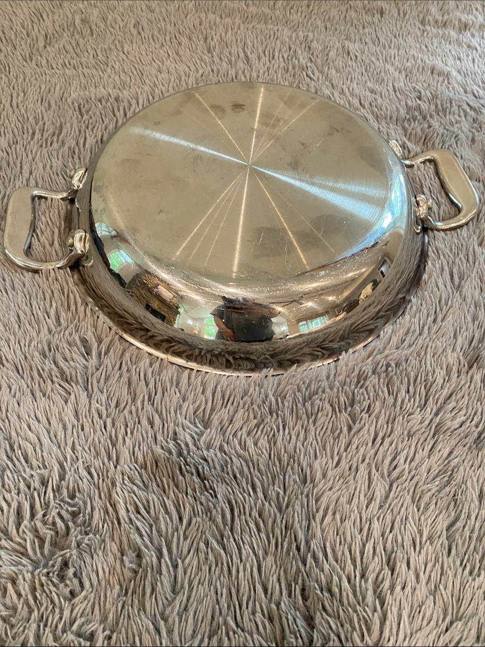 All-Clad 10” stainless steel two handle pan dish frying serving plate chef - Picture 5 of 9